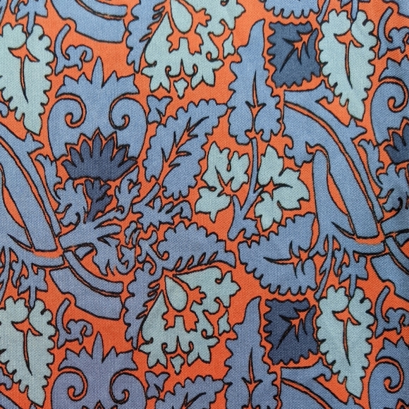 Tory Burch Dress 100% Silk Sheath Sleeveless V-Neck Floral Blue Coral XS NWT - Picture 11 of 14